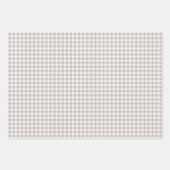 Light Ash Gray Einfach Kariert Geschenkpapier Set (Vorderseite 3)
