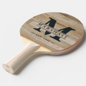 Light Ash Wood Monogram & Name Overlay Tischtennis Schläger (Vorderseite)