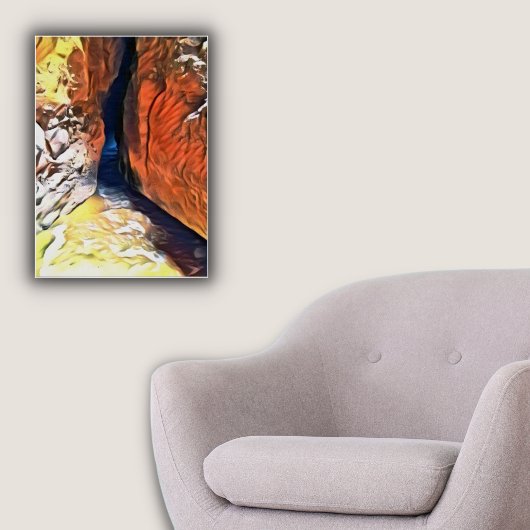 Light at the End of a Cave at the Beach Poster