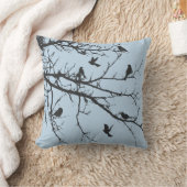 Light Baby Blue Bucolic Landschaft Kissen (Decke)