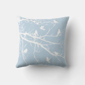 Light Baby Blue Bucolic Landschaft Kissen (Rückseite)