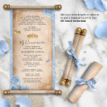 Light Baby Blue Gold Quince DIY Scroll<br><div class="desc">BITTE BEACHTEN SIE: Dieses Produkt ist nur eine Einladung in Papierform. Es enthält KEINE Dübel oder Bänder, die Sie einzeln hinzufügen können, um sie in eine echte Schriftrolle zu verwandeln. Sie können mir mitteilen, ob Sie zusätzliche Ressourcen für die Dübel, Finale oder Bänder, die im Spottbild verwendet werden, benötigen. Erstellen...</div>