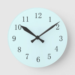 Light Baby Blue Kitchen Wall Clock Runde Wanduhr