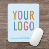 Light Baby Blue Mouse Pad Custom Logo Non Slip Mousepad