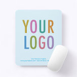 Light Baby Blue Mouse Pad Custom Logo Non Slip Mousepad<br><div class="desc">Personalisieren Sie diese Maus mit Ihrem Firmenlogo und dem eigenen Text. Es hat eine Stofffläche mit einem rutschfesten Gummisockel. Dies ist ein hellblaues Mauspad, das Sie an eine andere Farbe anpassen können. Es ist 9, 25 Zoll x 7, 75 Zoll* mit einem abgerundeten Rechteck. Keine Mindestbestellmenge und keine Einrichtungsgebühr. *Die...</div>