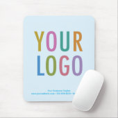Light Baby Blue Mouse Pad Custom Logo Non Slip Mousepad (Mit Mouse)
