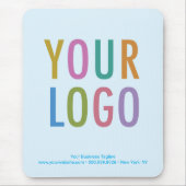 Light Baby Blue Mouse Pad Custom Logo Non Slip Mousepad (Vorne)