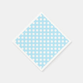Light Baby Blue & White Polka Dots Geburtstagspart Serviette (Ecke)