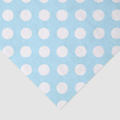 Light Baby Blue & White Polka Dots Seidenpapier (Ausschnitt)