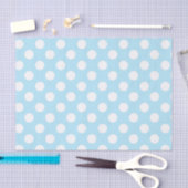 Light Baby Blue & White Polka Dots Seidenpapier (Handwerk)
