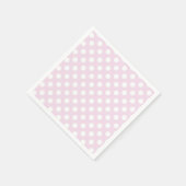 Light Baby Pink & White Polka Dots Geburtstagspart Serviette (Ecke)
