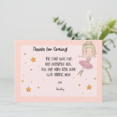 Light Ballerina Dankeschön Karte (Stehend Vorderseite)