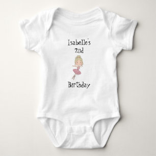 Light Ballerina Geburtstagsparty Bodysuit Baby Strampler