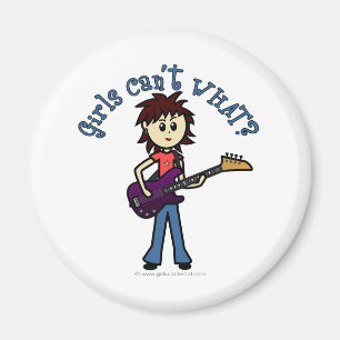 Light Bass Guitar Girl Magnet