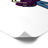 Light Bass Guitar Girl Poster (Ecke)