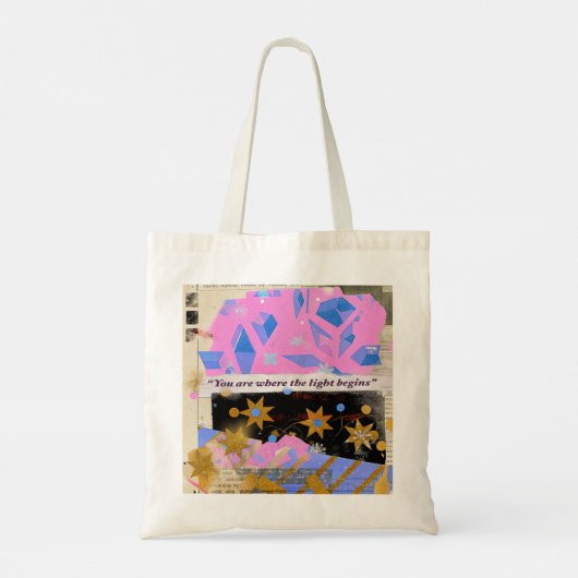 Light Begins – Art Tote Bag Tragetasche (Rückseite)