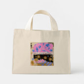 Light Begins Gem Tote – Rosa & Gold Glanz Mini Stoffbeutel (Rückseite)