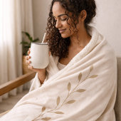 Light Beige Botanica Sherpa Blanket Sherpadecke