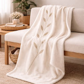 Light Beige Botanica Sherpa Blanket Sherpadecke