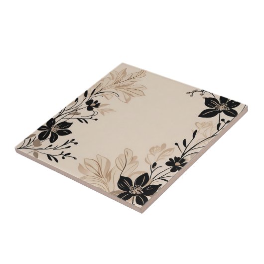 Light Beige Floral Fliese (Seite)