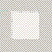 Light Beige Griechisches Schlüsselmuster Stoff (Kachel)