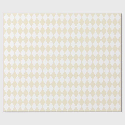 Light Beige Harlequin Pattern Geschenkpapier (Flach)
