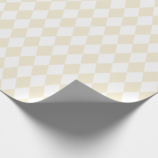 Light Beige Harlequin Pattern Geschenkpapier (Ecke)