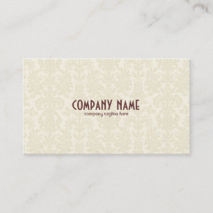 Light Beige Vintag Floral Damasks Visitenkarte