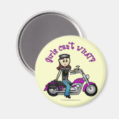Light Biker Girl Magnet (Vorderseite/Rückseite)