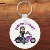 Light Biker Girl Schlüsselanhänger (Vorderseite)