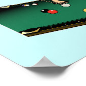 Light Billiards Girl Poster (Ecke)