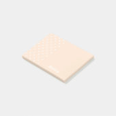 Light Bisque Polka Dot Personalisiert Post Anmerku Post-it Klebezettel (angewinkelt)