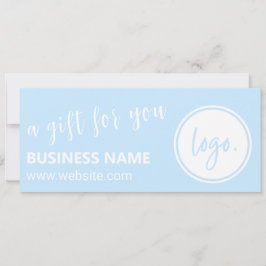 LIGHT BLAU FARBE BUSINESS LOGO GIFT BESCHEINIGUNG