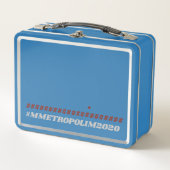Light BLAU Metal Lunchbox bY #MMETROPOLIM (Vorderseite)