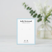 LIGHT BLAUE BORDER OARRING DISPLAY LOGO SOCIAL ICO VISITENKARTE (Stehend Vorderseite)