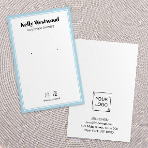 LIGHT BLAUE BORDER OARRING DISPLAY LOGO SOCIAL ICO VISITENKARTE