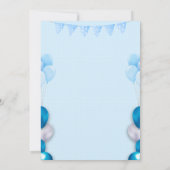 Light Blue 5. Geburtstag Einladung (Rückseite)