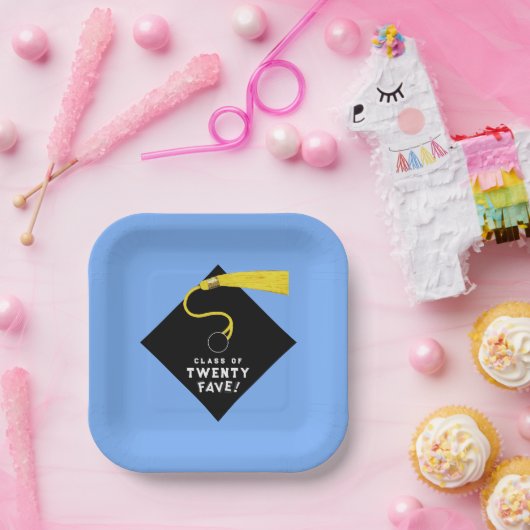 Light Blue Abschluss 2025 Party Pappteller (Party)