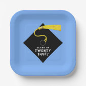 Light Blue Abschluss 2025 Party Pappteller (Vorderseite)