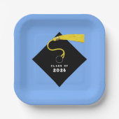 Light Blue Abschluss 2025 Party Pappteller (Vorderseite)