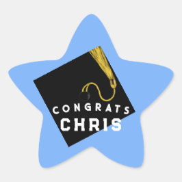 Light Blue Abschluss 2025 Stern-Aufkleber