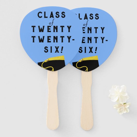 Light Blue Abschluss Class of '25 Fächer (Vorne und Hinten)