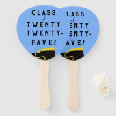 Light Blue Abschluss Class of '25 Fächer (Vorne und Hinten)