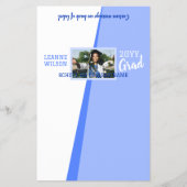 Light Blue Abschluss Custom Candy Bar Wrapper Flyer (Vorne)