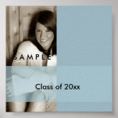 Light Blue Abschluss Foto Autograph Poster (Vorne)