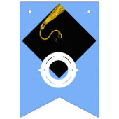 Light Blue Abschluss Herzlichen Glückwunsch Party  Wimpelkette (Zweite Fahne)