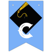 Light Blue Abschluss Herzlichen Glückwunsch Party  Wimpelkette (Erste Fahne)