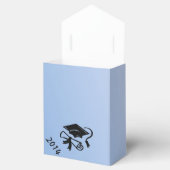 Light Blue Abschluss Personalisierte Gefälligkeits Geschenkschachtel (Geöffnet)