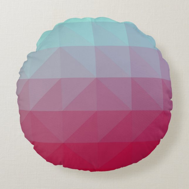 Light BLUE abstract mosaic pattern. Colorful abstr Rundes Kissen (Vorderseite)