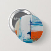 Light Blue Abstrakt Acrylic Painting Button (Vorne & Hinten)